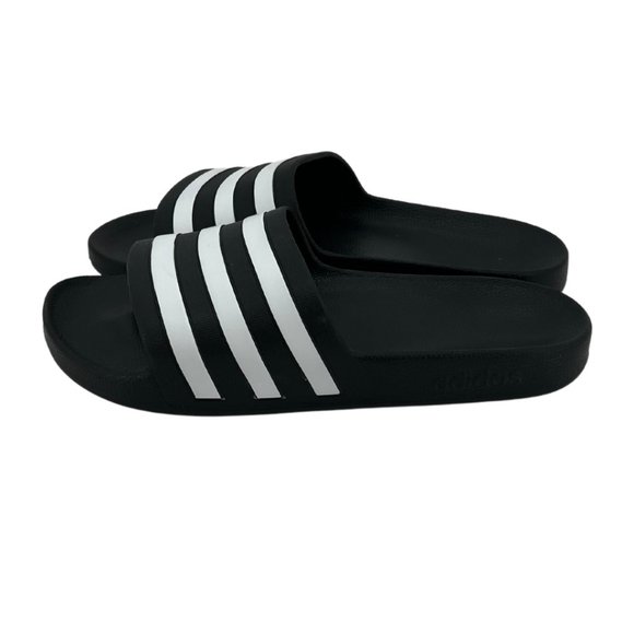 Adidas Unisex Black & White Adilette Aqua Slide / Various Sizes - Picture 2 of 5